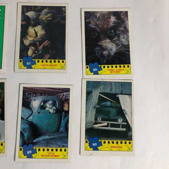 Lot of 8 Teenage Mutant Ninja Turtles The Movie Trading Cards & 1 sticker 1990 - Picture 3 of 12